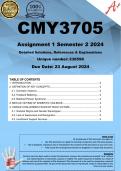 CMY3705 Assignment 1 (COMPLETE ANSWERS) Semester 2 2024 (238598) - DUE 23 August 2024