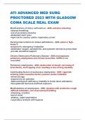 ATI ADVANCED MED SURG  PROCTORED 2023 WITH GLASGOW  COMA SCALE REAL EXAM