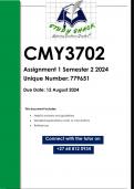 CMY3702 Assignment 1 (QUALITY ANSWERS) Semester 2 2024