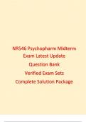 NR546 Psychopharm Midterm Exam 2024/2025