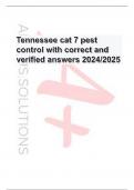 Tennessee cat 7 pest control with correct and verified answers 2024.pdf