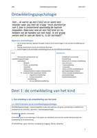 Samenvatting ontwikkelingspsychologie basis en specialisatie ALL IN 2016-2017