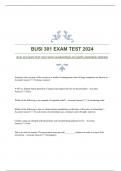 BUSI 301 EXAM TEST 2024 WITH GUARANTEED ACCURATE ANSWERS|VERIFIED