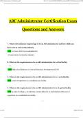 ADULT RESIDENTIAL FACILITY (ARF) EXAM STUDY SET LATEST BUNDLE PACK SOLUTION (VERIFIED)