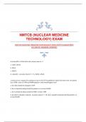 NMTCB (NUCLEAR MEDICINE TECHNOLOGY) EXAM WITH GUARANTEED ACCURATE ANSWERS|VERIFIED