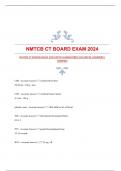 NMTCB CT BOARD EXAM 2024 WITH GUARANTEED ACCURATE ANSWERS|VERIFIED