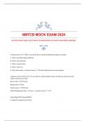 NMTCB MOCK EXAM 2024 WITH GUARANTEED ACCURATE ANSWERS|VERIFIED 