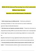 NR565/ NR 565 Advanced Pharmacology Care of the Fundamentals  Midterm Exam Review: Questions and Verified Answers Chamberlain