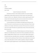 AP Human Geography Analysis Essay