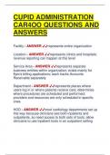 CUPID ADMINISTRATION  CAR4OO QUESTIONS AND  ANSWERS