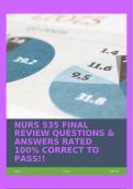 NURS 535 FINAL REVIEW QUESTIONS & ANSWERS RATED 100% CORRECT TO PASS!!