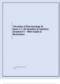 Principles of Pharmacology III- Exam 1 || All Questions & Solutions (Graded A+) – With Graphical Illustrations