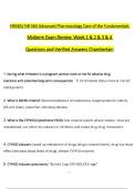 NR565/ NR 565 Advanced Pharmacology Care of the Fundamentals  Midterm Exam Review: Week 1 & 2 & 3 & 4  Questions and Verified Answers Chamberlain 