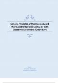 General Principles of Pharmacology and Pharmacotherapeutics Exam 2 || With Questions & Solutions (Graded A+)