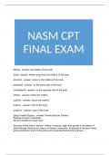 NASM CPT FINAL EXAM