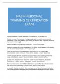 NASM PERSONAL TRAINING CERTIFICATION EXAM