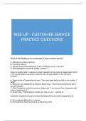 RISE UP - CUSTOMER SERVICE PRACTICE QUESTIONS