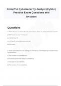 CompTIA Cybersecurity Analyst (CySA+) Practice Exam Questions and Answers