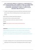 ATI CAPSTONE MEDICAL SURGICAL ASSESSMENT 2 /ALL 50 QUESTIONS AND CORRECT WELL ELABORATED ANSWERS WITH RATIONALES/ ATI MED SURG CAPSTONE ASSESSMENT 2 REAL LATEST EXAM 2024/2025 (BRAND NEW!!)