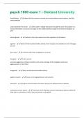 psych 1000 exam 1 - Oakland University Questions And Answers With Verified Solutions Graded A+