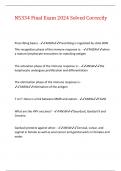 N5334 Final Exam 2024 Solved Correctly Prescribing basics - ANSWPrescribing is regulated by state BON THe recognition phase of the immune response is: - ANSWwhen  a mature lymphocyte encounters its matching antigen