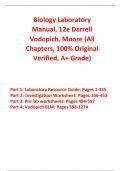 Laboratory Resource Guide for Biology Laboratory Manual 12th Edition By Darrell Vodopich, Randy Moore (All Chapters, 100% Original Verified, A+ Grade)