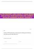 NJ PSI PROPERTY AND CASUALTY EXAM NEWEST 2024 ACTUAL EXAM QUESTIONS AND CORRECT DETAILED ANSWERS |ALREADY GRADED A