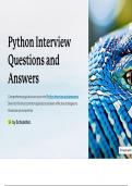 Python Interview  Questions and  Answers