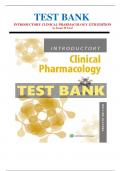 TEST BANK FOR INTRODUCTORY TO CLINICAL PHARMACOLOGY 12TH EDITION By Susan M Ford