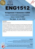 ENG1512 Assignment 1 (COMPLETE ANSWERS) Semester 2 2024 (714888) - DUE 23 July 2024