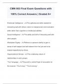 CMN 003 Final Exam Questions with 100% Correct Answers | Graded A+