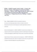 RIMS - CRMP Complete Study Guide; 1 Analyze the Business Model, 2 Developing Organizational Risk Strategies, 3 RIMS CRMP-Implementing the Risk Process, 4 Developing Organizational Risk Management Competency, 5 Supporting Decision Making, Complete And Alre