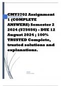 CMY3702 Assignment 1 (COMPLETE ANSWERS) Semester 2 2024 (575656) - DUE 12 August 2024 ; 100% TRUSTED Complete, trusted solutions and explanations. 