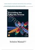 Solution Manual for Counseling the Culturally Diverse Theory and Practice 8th Edition by Derald Wing Sue, David Sue, All Chapters | Complete Guide A+