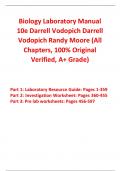 Lab Resource Guide for Biology Laboratory Manual 10th Edition By Darrell Vodopich Darrell Vodopich Randy Moore (All Chapters, 100% Original Verified, A+ Grade)