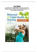 Test Bank for Maternal & Child Health Nursing: Care of the Childbearing & Childrearing Family 9th Edition NEWEST