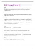 D&E Biology Chapter 38 Questions And Answers With Verified Solutions Graded A+