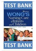 Test Bank for Wong's Nursing Care of Infants and Children 12th Edition by Marilyn J. Hockenberry , ISBN: 9780323776707 |Chapters 1-34||Complete Guide A+|