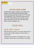 ACC 291 - Week 1 - Complete : 