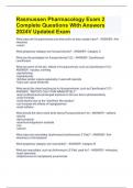 Rasmussen Pharmacology Exam 2 Complete Questions With Answers 2024V Updated Exam