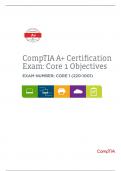 CompTIA A+ Certification  Exam: Core 1 Objectives