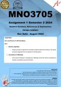 MNO3705 Assignment 1 (COMPLETE ANSWERS) Semester 2 2024