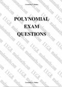 POLYNOMIAL  EXAM  QUESTIONS