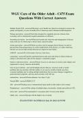 WGU Care of the Older Adult - C475 Exam Questions With Correct Answers