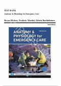 Test Bank - for Anatomy & Physiology for Emergency Care 3rd Edition by Bryan Bledsoe, All Chapters | Complete Guide A+