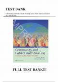 Test Bank - for Community and Public Health Nursing Tenth, Edition by Cherie Rector, All Chapters | Complete Guide A+