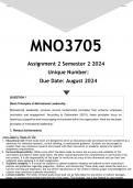 MNO3705 Assignment 2 (ANSWERS) Semester 2 2024 - DISTINCTION GUARANTEED