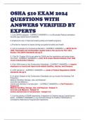 OSHA 510 EXAM 2024 QUESTIONS WITH ANSWERS VERIFIED BY EXPERTS