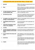 STRAIGHTERLINE NUTRITION FINAL EXAM TEST