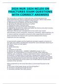 Package deal for 2024 CARE OF PATIENTS WITH MUSCULOSKELETAL TRAUMA- NCLEX CHAPTER 51 REVIEW EXAM QUESTIONS WITH CORRECT ANSWERS